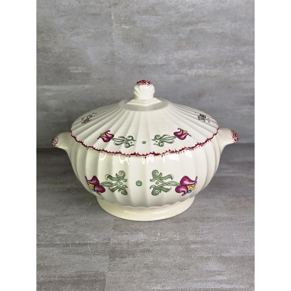 Round Covered Vegetable Old Dutch Tureen Limoges America Serving Dish Vintage